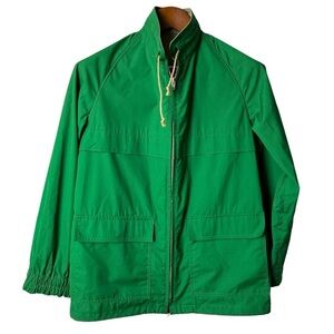 Vintage Zero King Size 10 Windbreaker Grass Green 70s Made in USA Jute